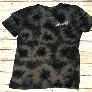 Black & grey tie dye t-shirt